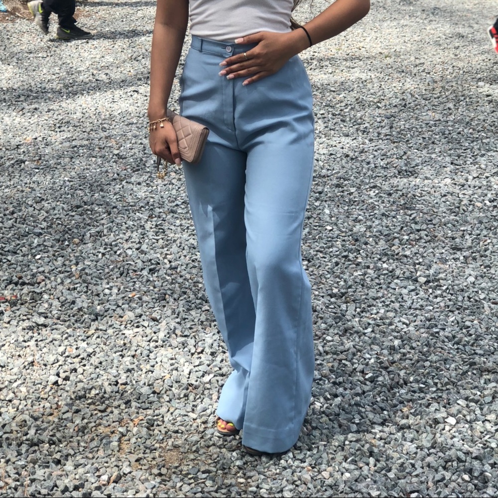 Wide leg beautiful sky blue trousers